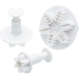 Snowflake plunger/cutter Large PME set 3 pcs