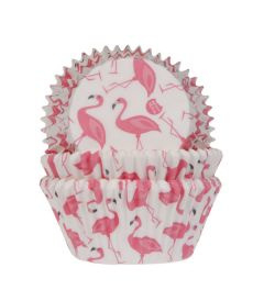 Flamingo baking cups House of Marie 50 st