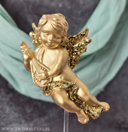 Cake topper gouden engel