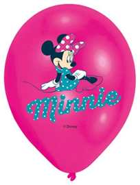 Minnie ballons 4 couleurs - 6 pcs