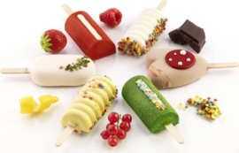 Ice Cream classic mould silikomart met  50 ijsstokjes