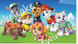 Taartprint paw patrol rechthoek