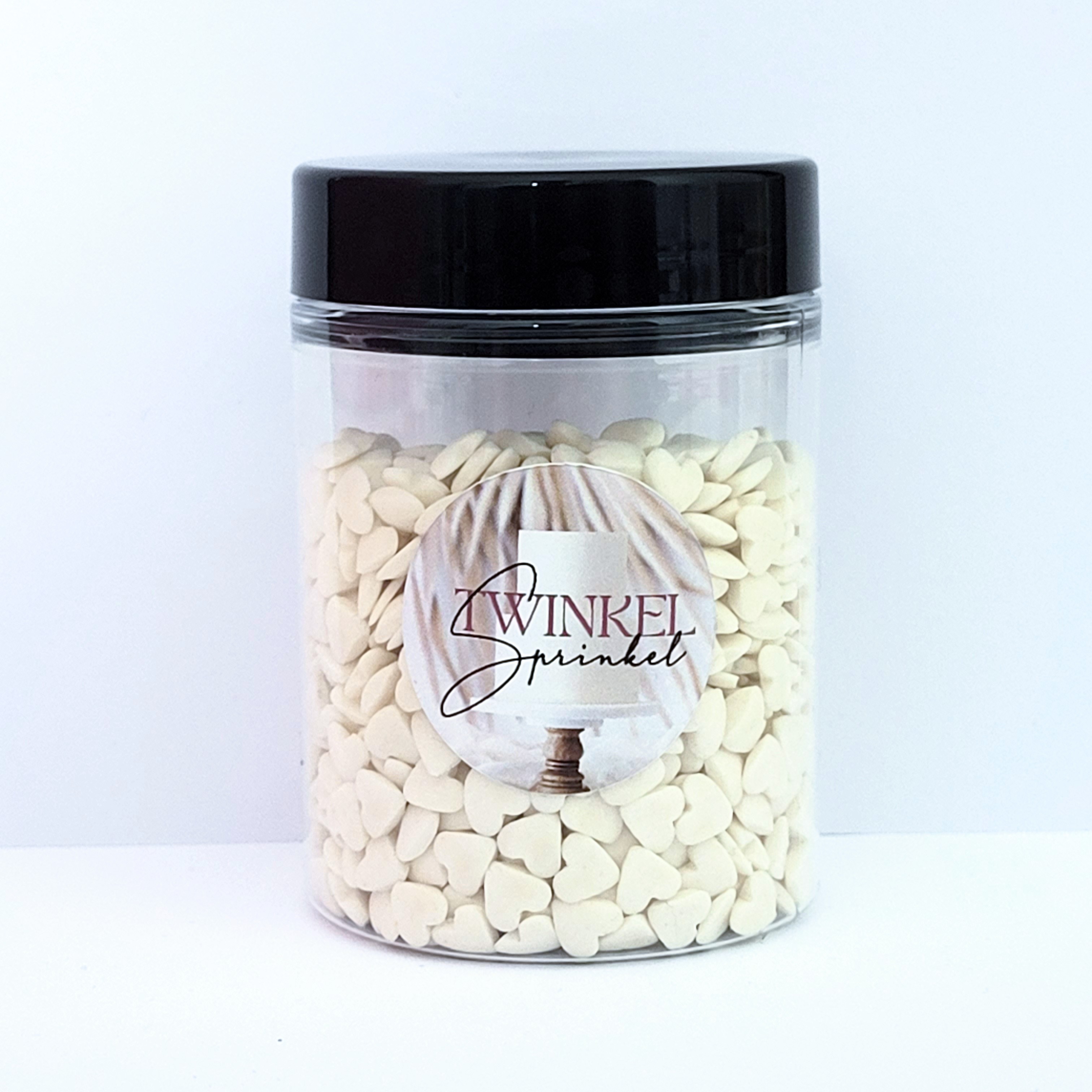 Twinkel Sprinkel Coeurs Blancs - 60 gr 5 pcs revendeurs