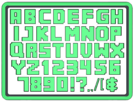 FPC Sugarcraft Alphabet Pixel script