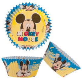 Mickey Mouse baking cups - 50 st (blauw/geel)