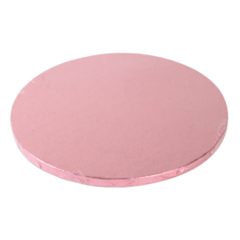 Plateau à gâteau rose rond 30 cm