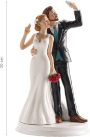 Wedding cake topper "selfie" 20 cm