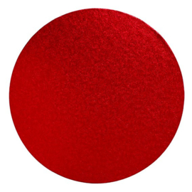 Plateau à gâteau rouge rond 30 cm