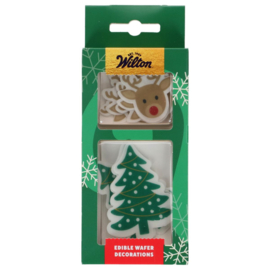Rennes/Sapins de Noël papier amidon -9 pcs