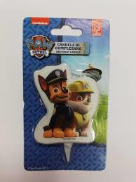 Paw Patrol 2D kaars (Chase + Rubble)