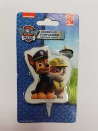 Paw Patrol 2D Kerze Chase und Rubble