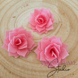 Roosjes Rozalia 3D Licht Rose 4 cm - 3 st (waferpaper)