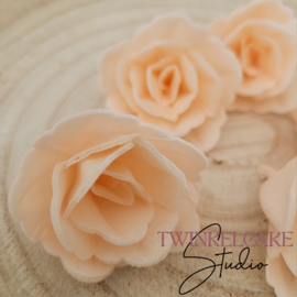 China 3D Rose small Peach 4.5 cm - 5 pcs (wafer paper)