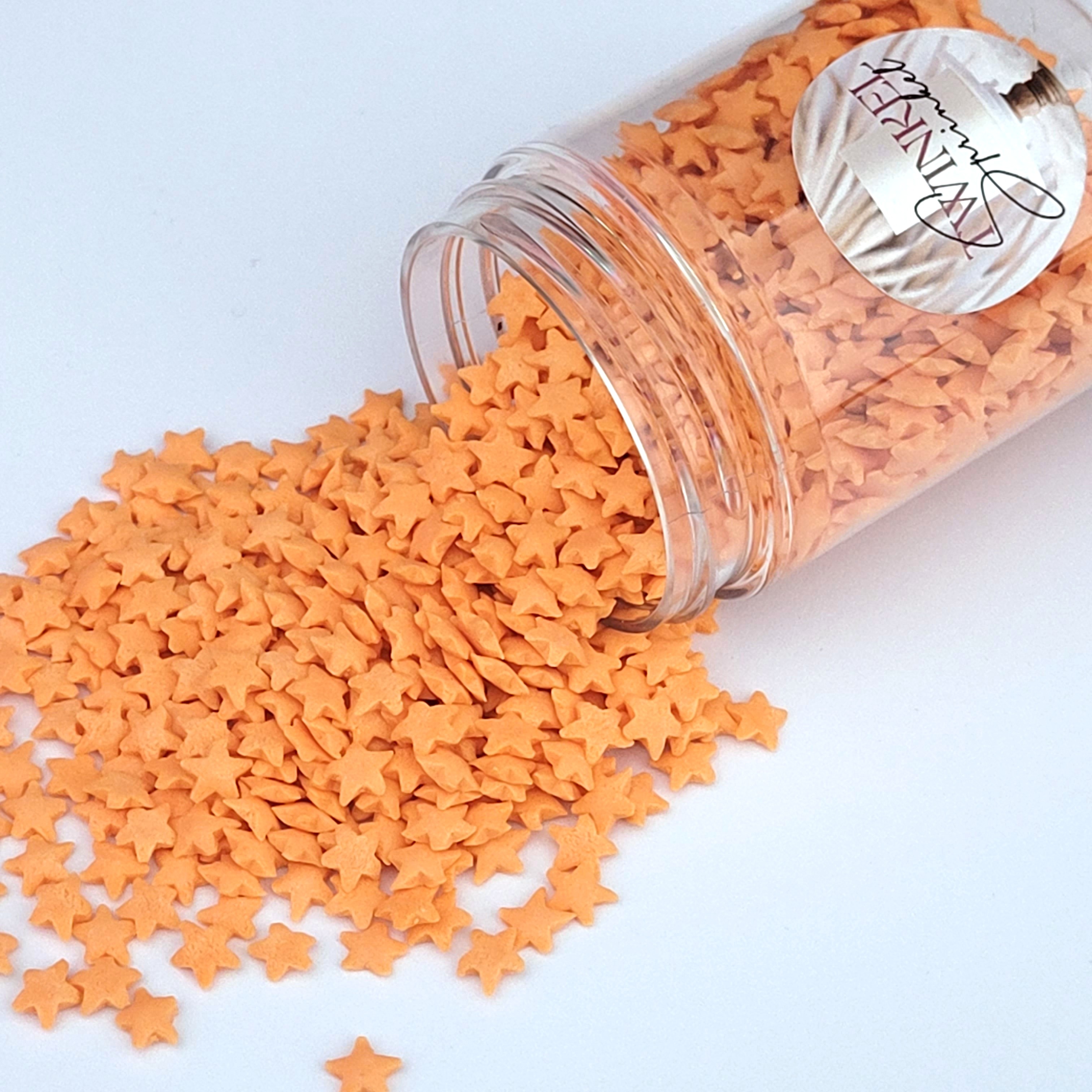 Twinkel Sprinkel Sterretjes Oranje - 60 gr.