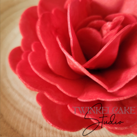China 3D Rose Extra Large Rouge 12.5 cm - 1 pc (papier azyme)