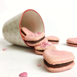 Macaron Heart silicone baking mat