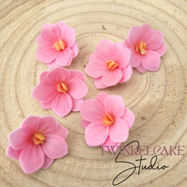 Hortensia 3D Donker Rose 3.7 cm - 6 st (waferpaper)