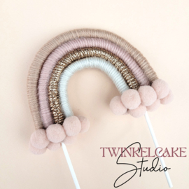 Regenboog cake topper