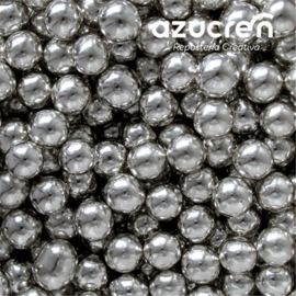 Suikerparels Metallic zilver 8 mm - 90 gr E171 free