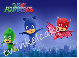 PJ MASKS rechthoek 2 taartprint A4