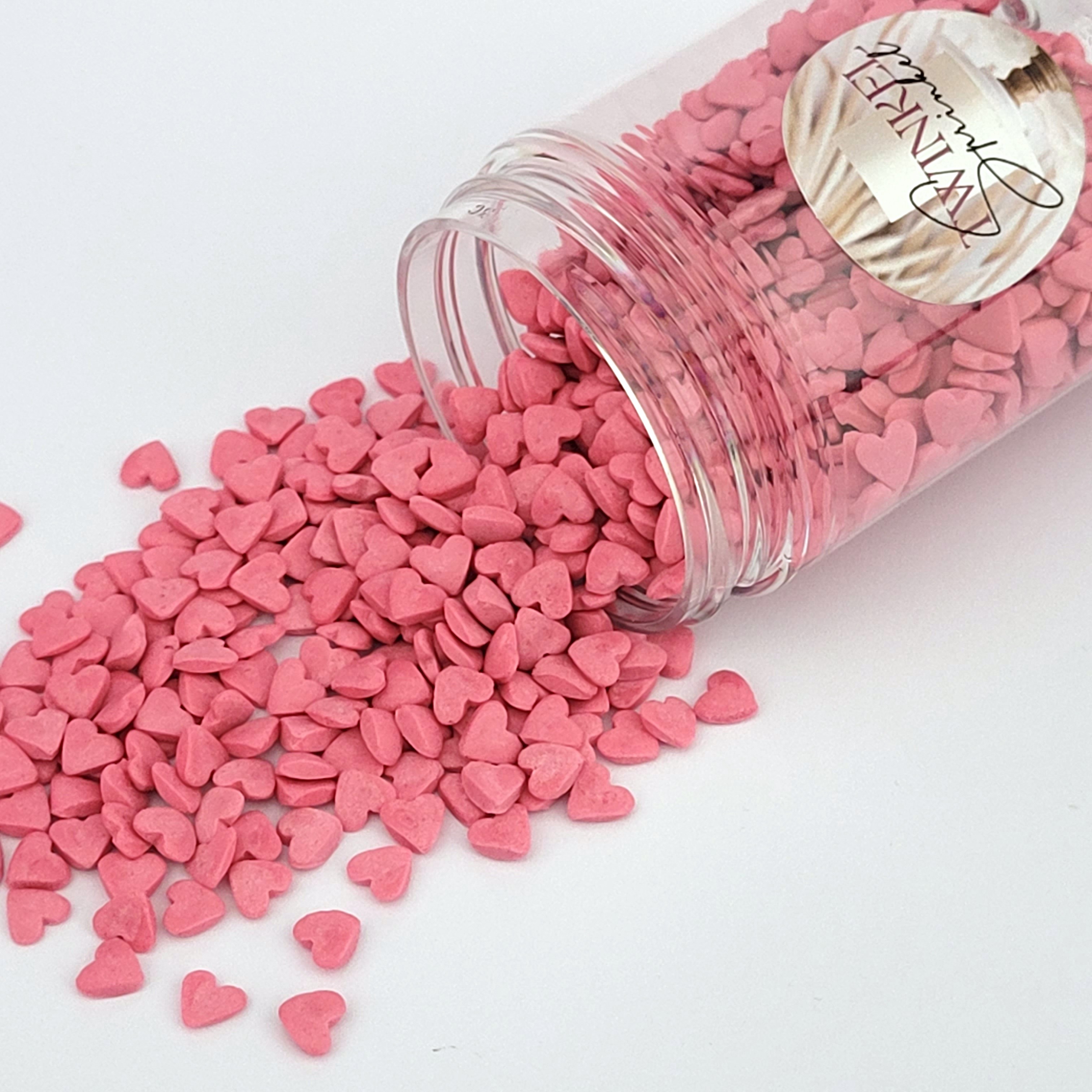 Twinkel Sprinkel Hartjes Roze - 60 gr