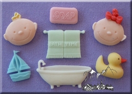 Bain bébé set de 8 pièces (moules)