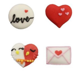 Love Sugar decoration - 12 pcs