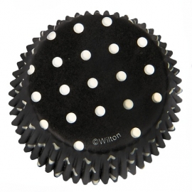 Cake cups dots Black