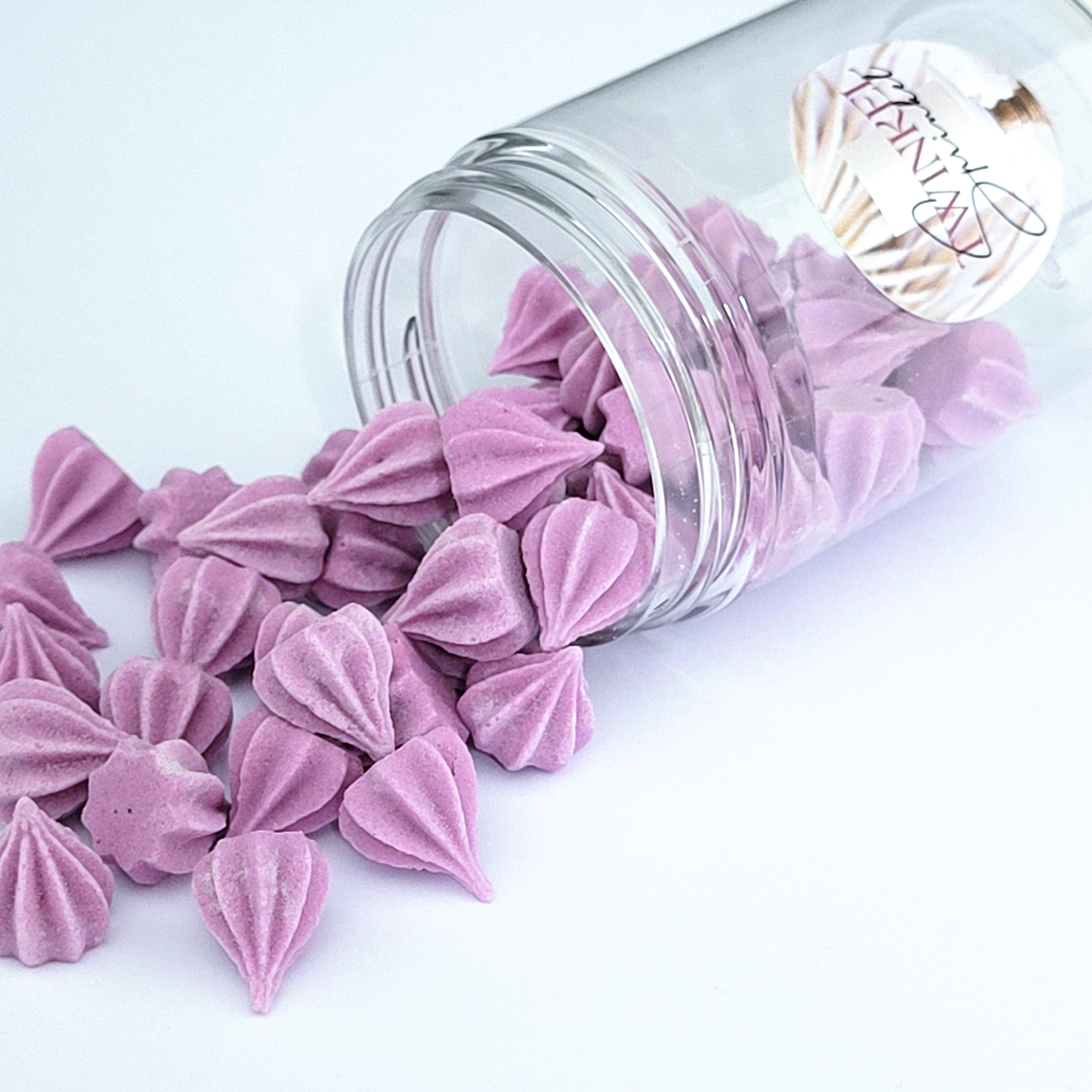Micro Meringue  Lavendel suikerdecoratie ca 50 st - 36 gr