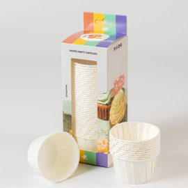 Baking cups White  Pastry Colours - 50 pcs
