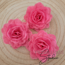 Chinese 3D Roos Large Fuchsia 7 cm - 3 st (wafer paper)