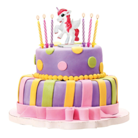 Einhorn Cake topper und Kerzen