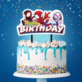 Spidey Happy Birthday cake topper 17 cm