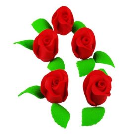 Set roses with leaves 15 pcs (edible)