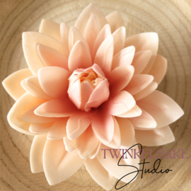 Dalia 3D Extra Large Peach 12.5 cm - 1 st (waferpaper)