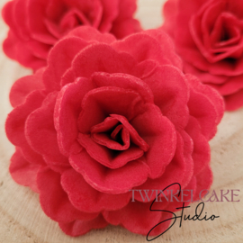 China 3D Rose Large Red 7 cm - 3 pcs (wafer paper)