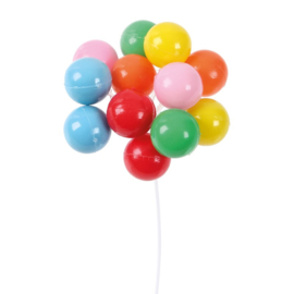 Ballonnen tros 6 cm (plastiek decoratie)