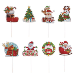 Cake Toppers Noël Azu - 48 pcs