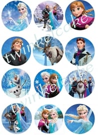 Essbare Bilder Cupcakes Frozen (Personnages)