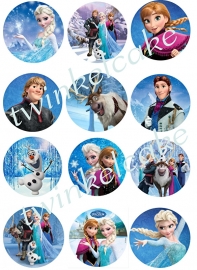 Cupcake print Frozen personnages