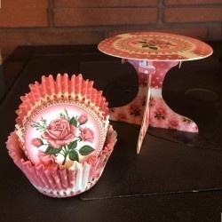 Jardin de roses cupcake decoset 36 pcs
