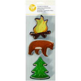 Fire, Bear, Tree cutter set 3 pcs