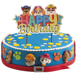 Paw Patrol Happy Birthday cake topper 16.5 x 15 cm