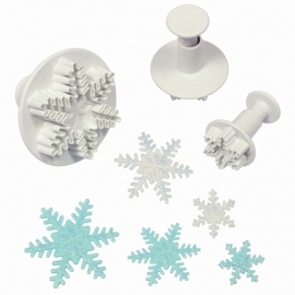 Snowflake plunger/cutter Large PME set 3 pcs