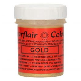 Sugarflair glitzer paint Gold - 35 gr