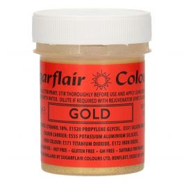 Sugarflair glitter paint Gold - 35 gr