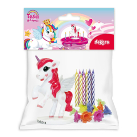 Licorne cake topper et bougies