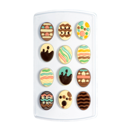 Eggs chocolate mould, bags and stickers (set)