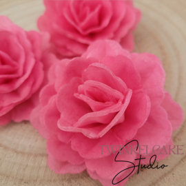 China 3D Rose Large Fuchsia 7 cm - 3 pcs (wafer paper)