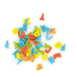 Alphabet multicouleur décoration en sucre - 40 gr